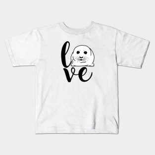 Baby Harp Seal Love Kids T-Shirt